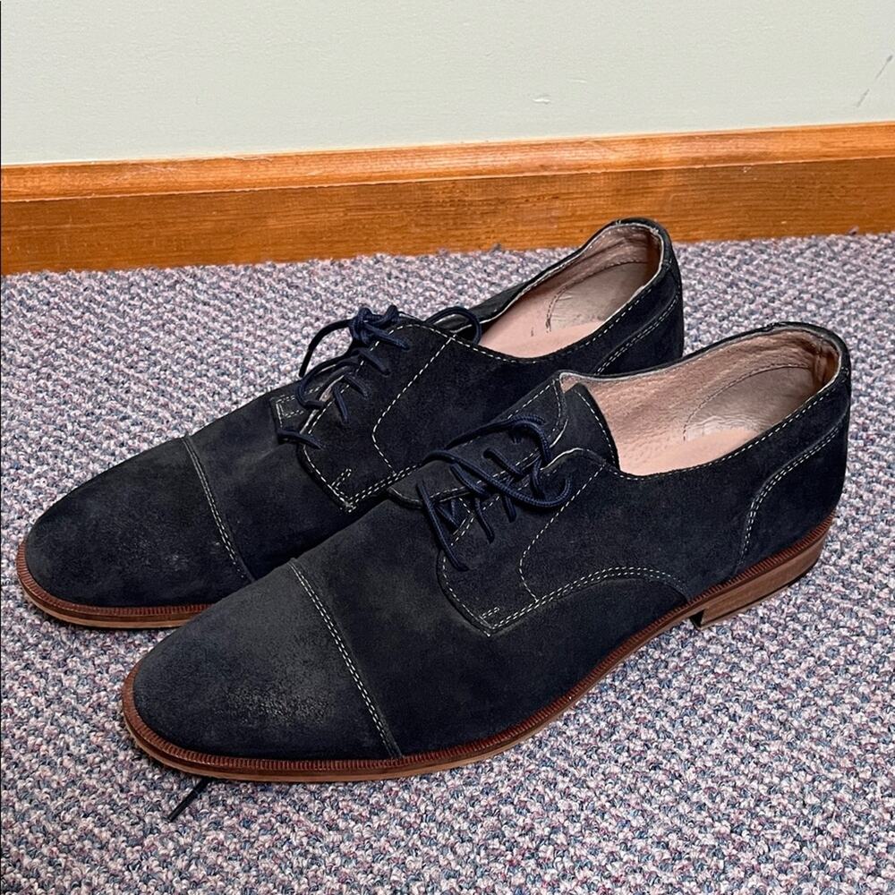 Banana Republic Black Suede Dress Shoes 10.5